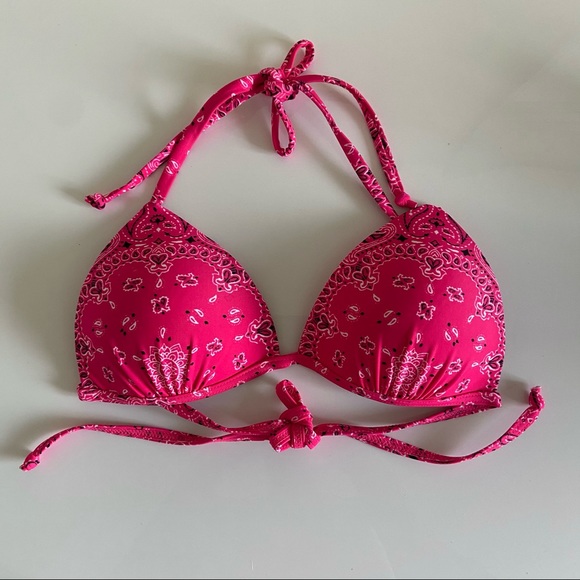 Pink Triangle Bikini Top - Picture 2 of 3